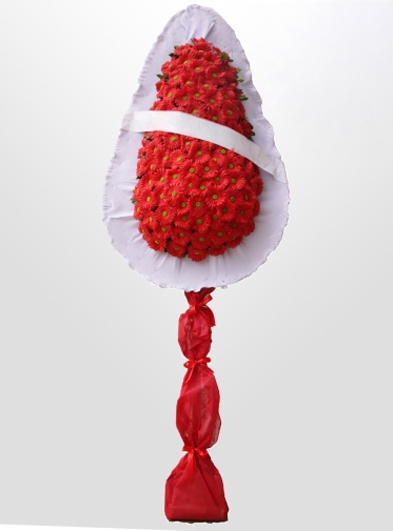 Kırmızı Yapay Düğün Çiçeği